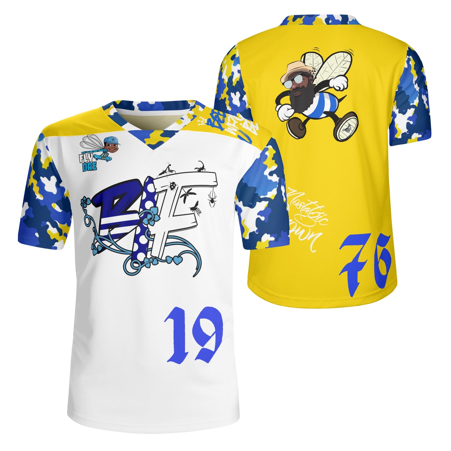 BIF Mens All Over Printing Rugby Jersey