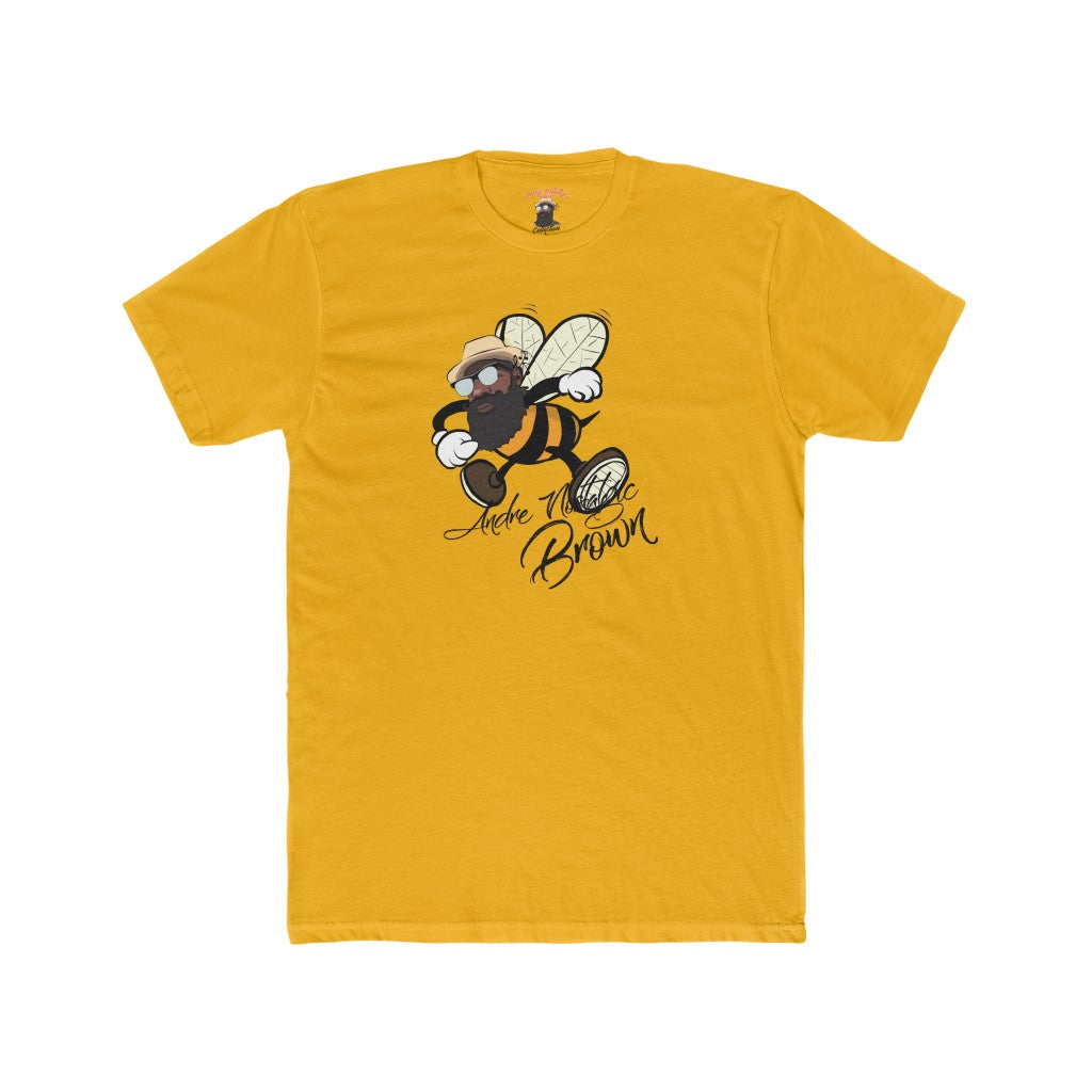 Andre Nostalgic Brown Bee Men's Cotton Crew Tee