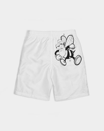 Bee Who U Be White/Black Boys Swim Trunk