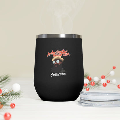 Andre Nostalgic Brown 12oz Insulated Wine Tumbler