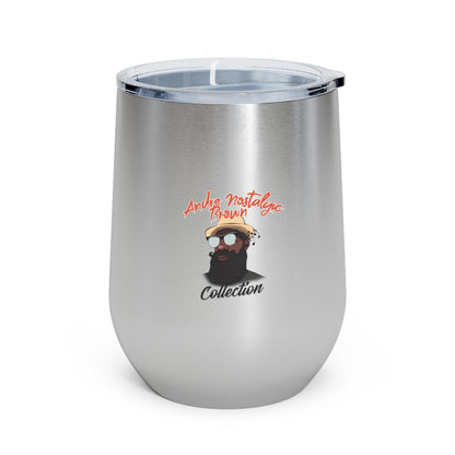 Andre Nostalgic Brown 12oz Insulated Wine Tumbler