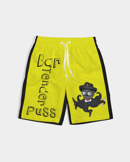 Bartender Puss  kids Swim Trunk