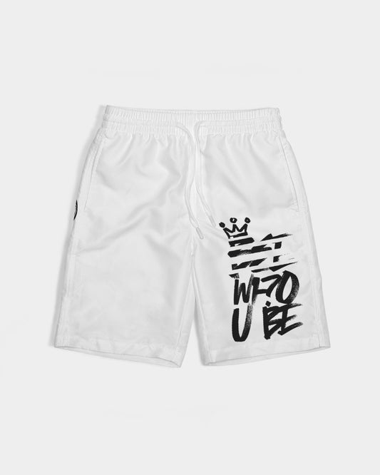 Bee Who U Be White/Black Boys Swim Trunk