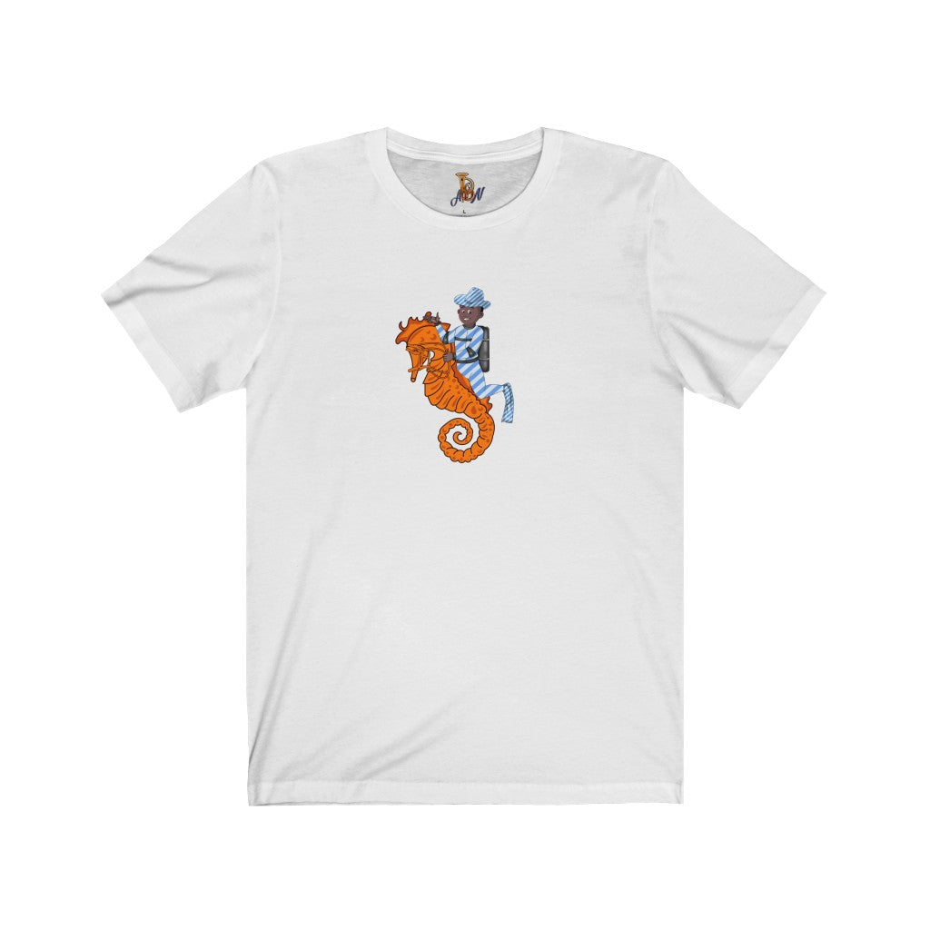 Seahorse Rider's orange Jersey Short Sleeve Tee