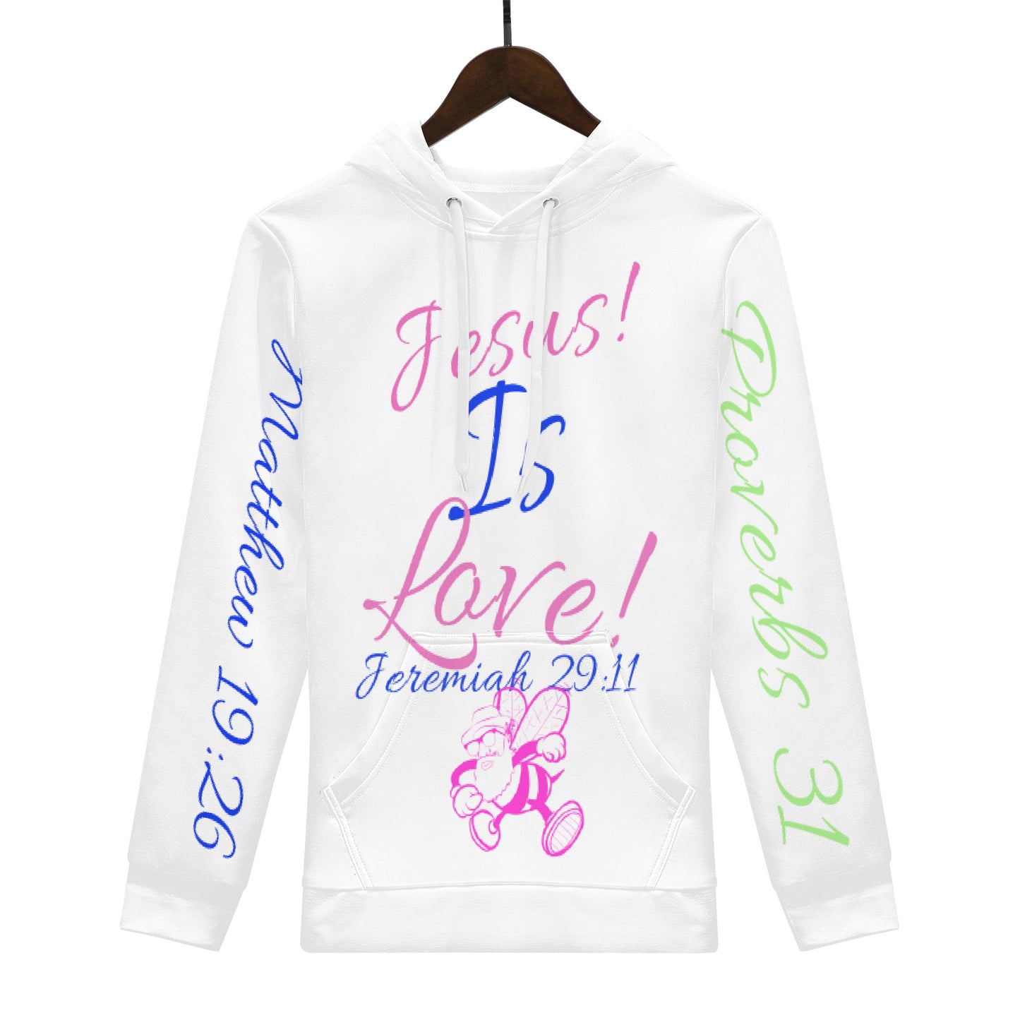Be Who U Bee with God All Over Print Hoodie