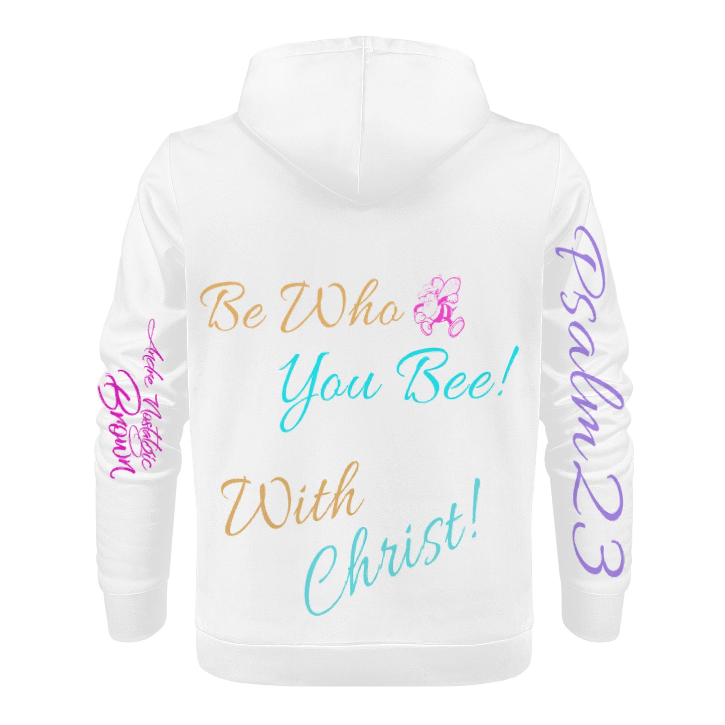 Be Who U Bee with God All Over Print Hoodie