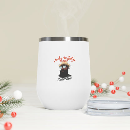 Andre Nostalgic Brown 12oz Insulated Wine Tumbler