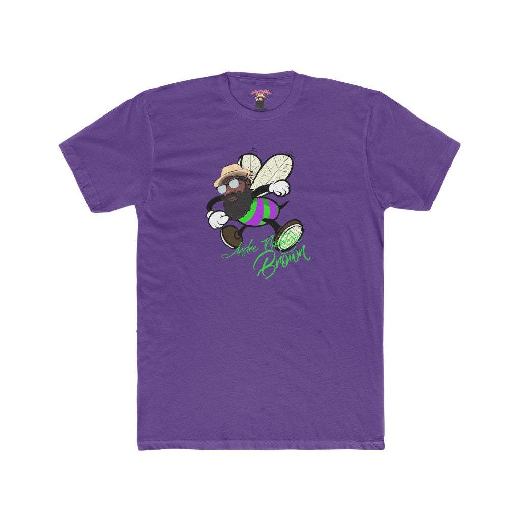 Andre Nostalgic Brown Bee Men's Cotton Crew Tee