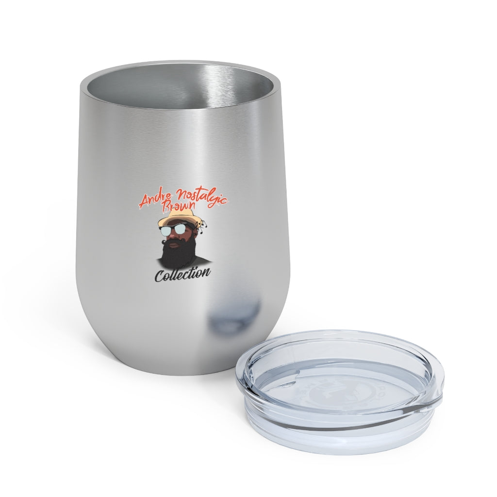 Andre Nostalgic Brown 12oz Insulated Wine Tumbler