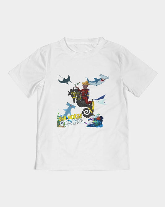 Seahorse Riding Main Artwork  Kids Tee