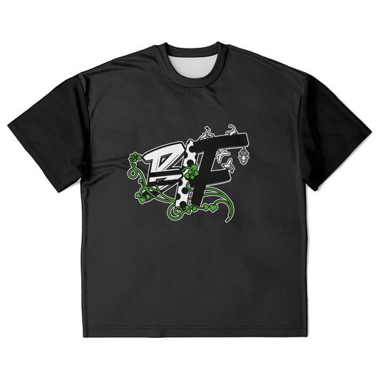 Black Insect Family Plus-size T-Shirt - AOP