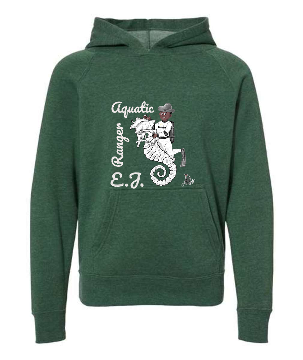 Aquatic Ranger E.J. - Youth Special Blend Raglan Hooded Sweatshirt or Similar