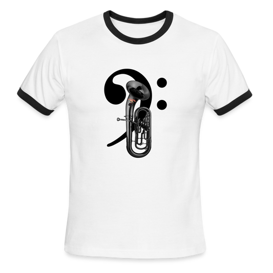 Be Who You Bee Baritone Men's Ringer T-Shirt - white/black